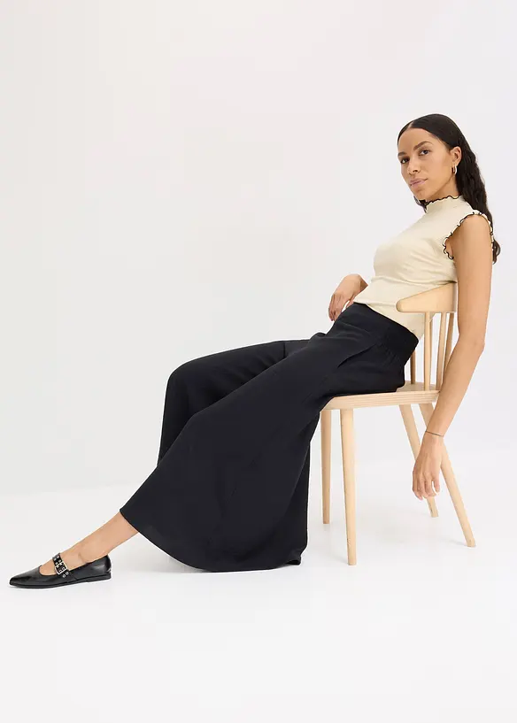 Culottes i lett crinklet materiale, bonprix