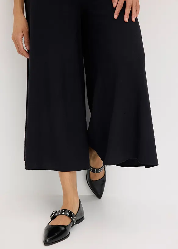 Culottes i lett crinklet materiale, bonprix