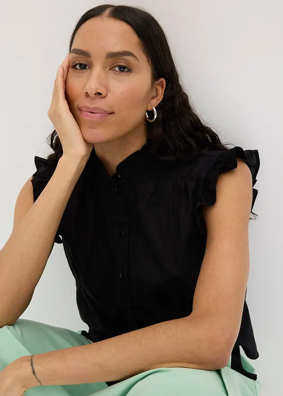 Lett, ermeløs bluse, bonprix