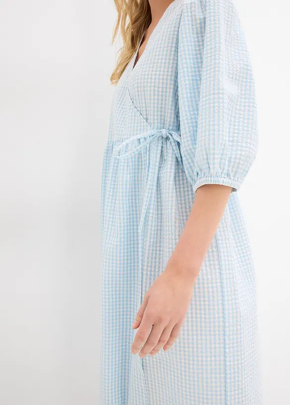 Omslagskjole i strukturmateriale, bonprix