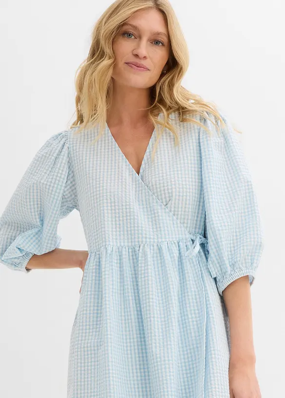 Omslagskjole i strukturmateriale, bonprix