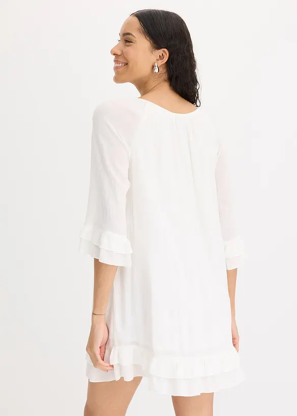 Kjole i boho look med broderi, bonprix