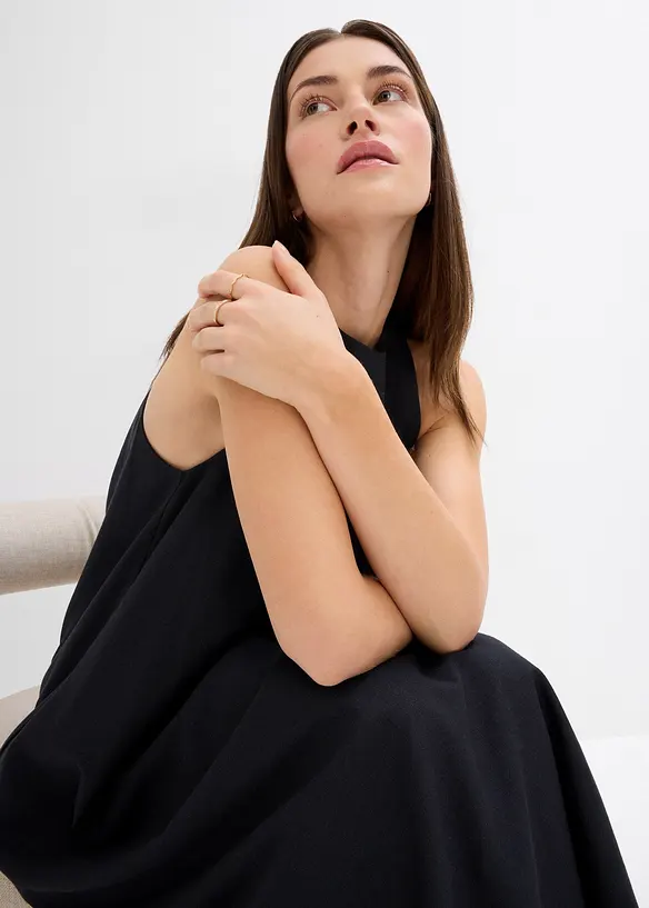 Utskrådd midikjole av viskoseblanding, bonprix