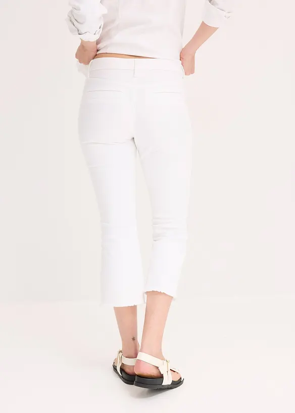 Capribukse i bomull med stretch, bonprix