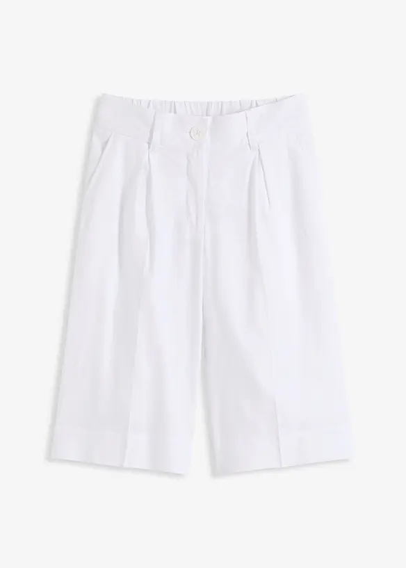 Bermudashorts i luftig linmiks med vide ben, bonprix