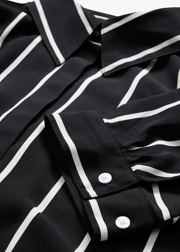 Kortermet bluse i kreppet strukturmateriale, bonprix