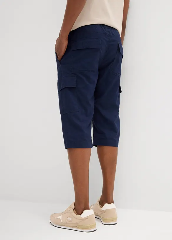 Regular Fit-cargo-bermudashorts med lin, bonprix