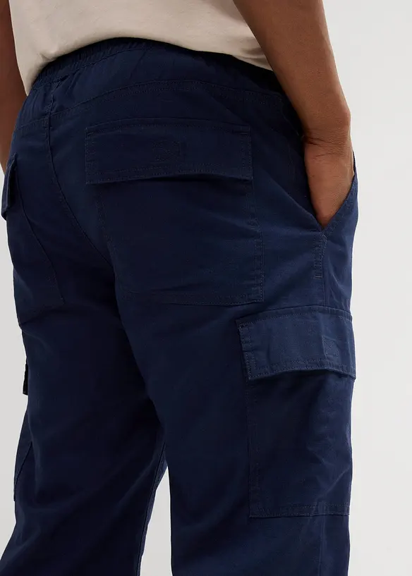 Regular Fit-cargo-bermudashorts med lin, bonprix