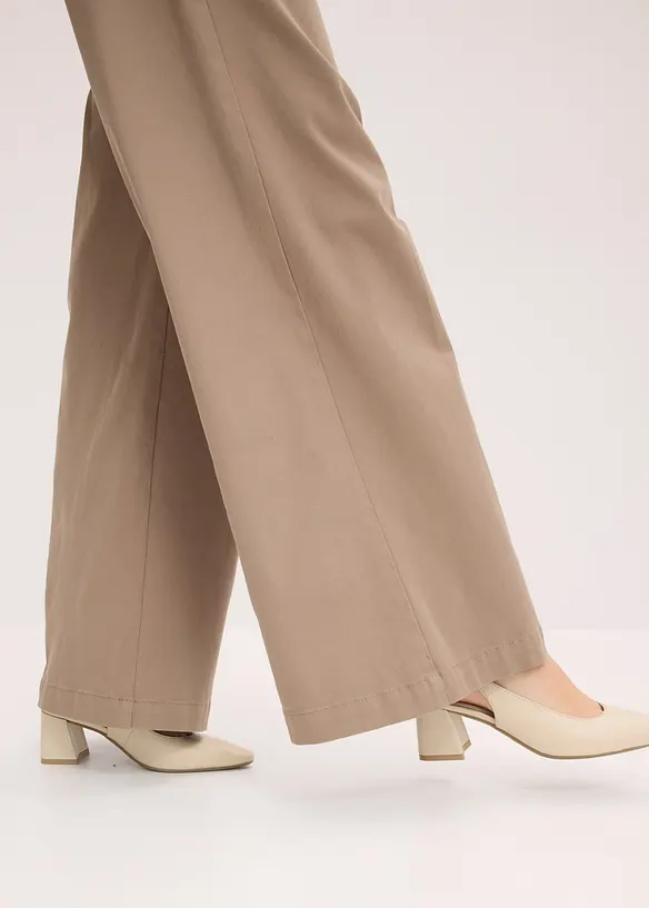 Wide Leg-bukse med stretch, bonprix