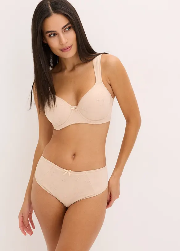 Padded-BH med broderte cuper, bonprix