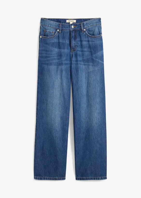 Baggy-jeans Mid Waist, supersoft, cropped, bonprix