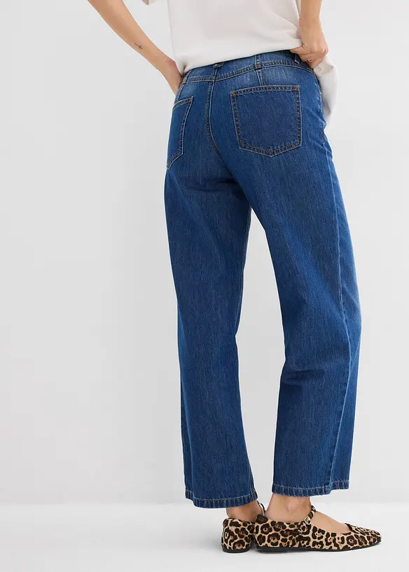 Baggy-jeans Mid Waist, supersoft, cropped, bonprix