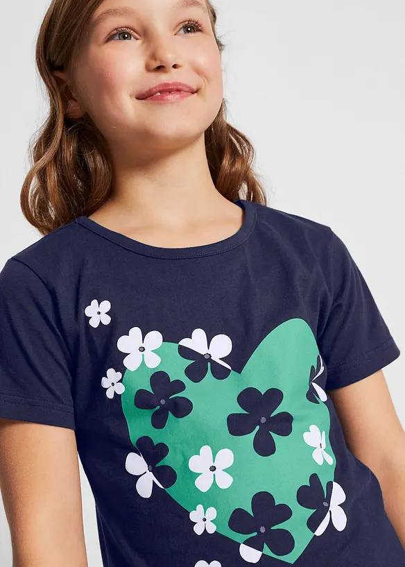 T-shirt til barn (2-pack) av økologisk bomull, bonprix