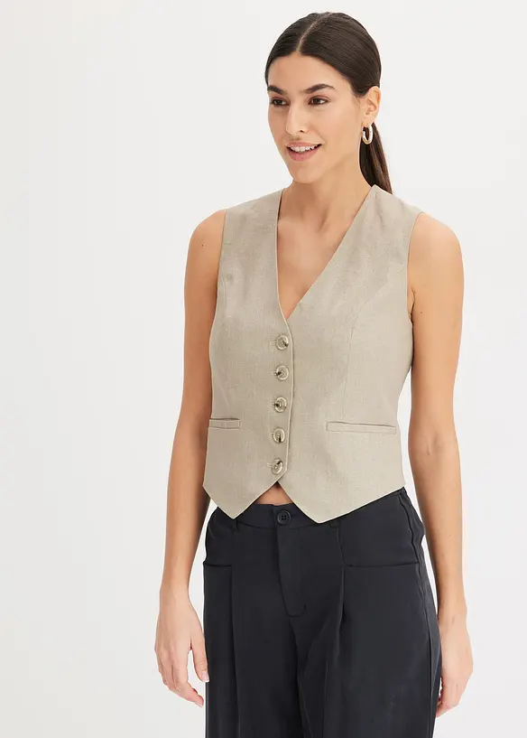 Vest i lett viskosemiks, bonprix