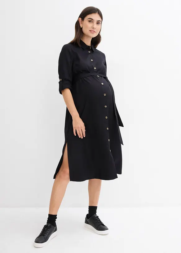 Mamma-skjortekjole i lett viskose, bonprix