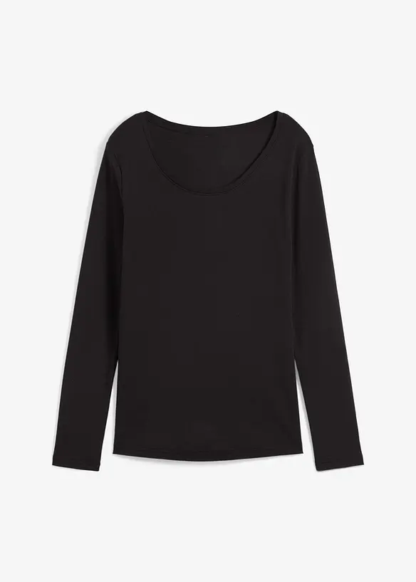 Langermet topp i 100% økologisk bomull, bonprix