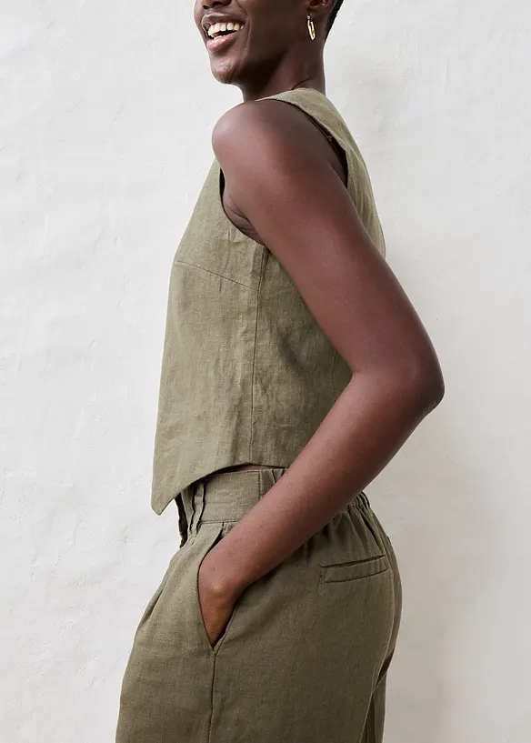 Vest i lin, bonprix
