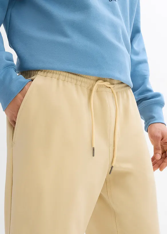 Relaxed Fit-pull on-bukse med stretch, Straight, bonprix