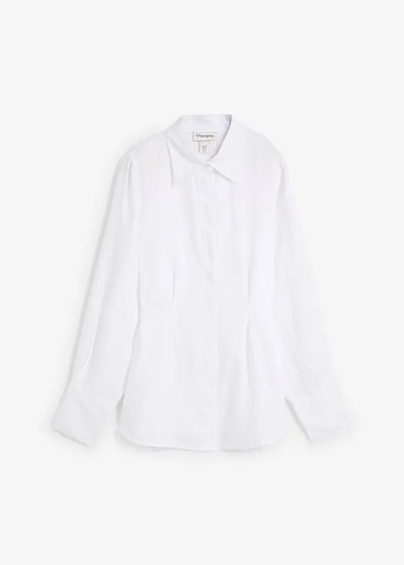 Bluse i innsvingt modell og lin, bonprix