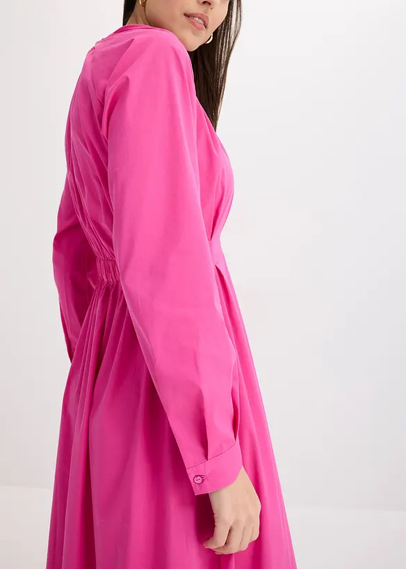 Maxikjole i poplin, bonprix