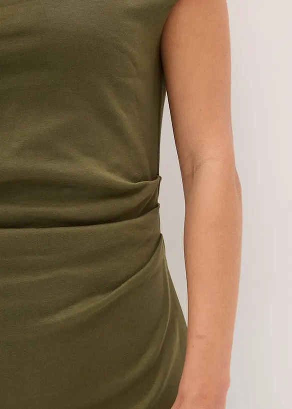 Midikjole med singoalla-utringning, bonprix