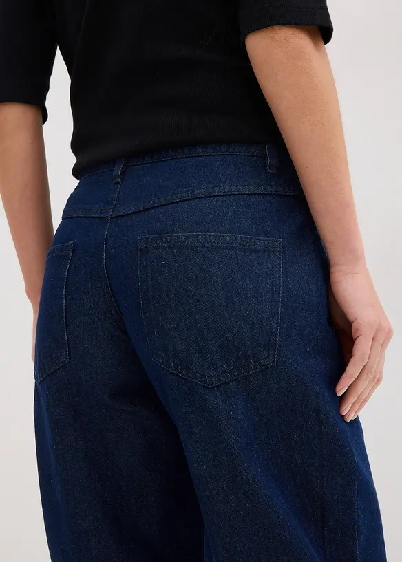 Barrel-jeans Mid Waist, økologisk bomull, bonprix