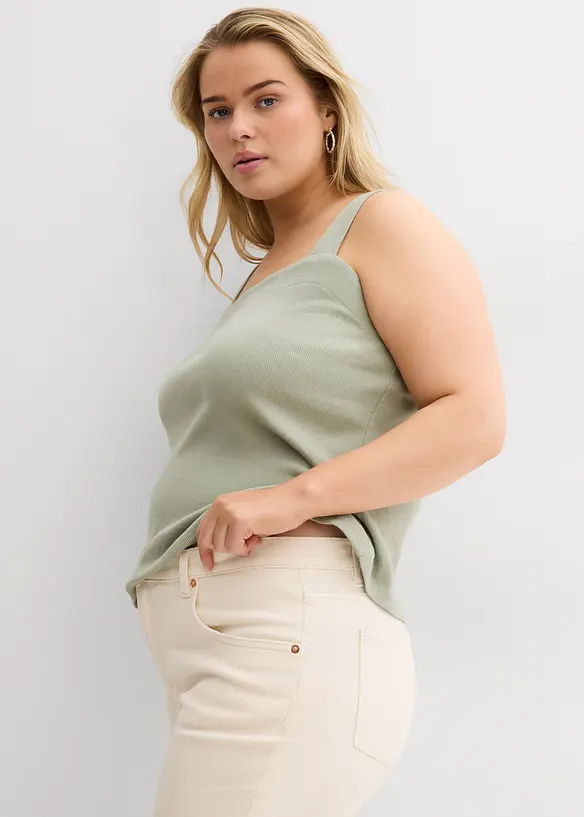 Flared-jeans High Waist, cropped, bonprix