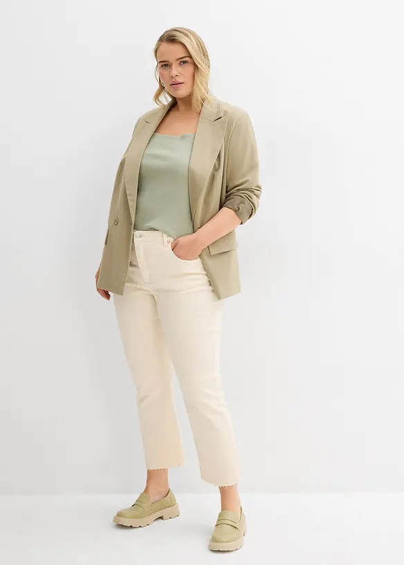 Flared-jeans High Waist, cropped, bonprix