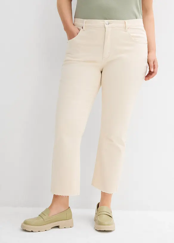 Flared-jeans High Waist, cropped, bonprix
