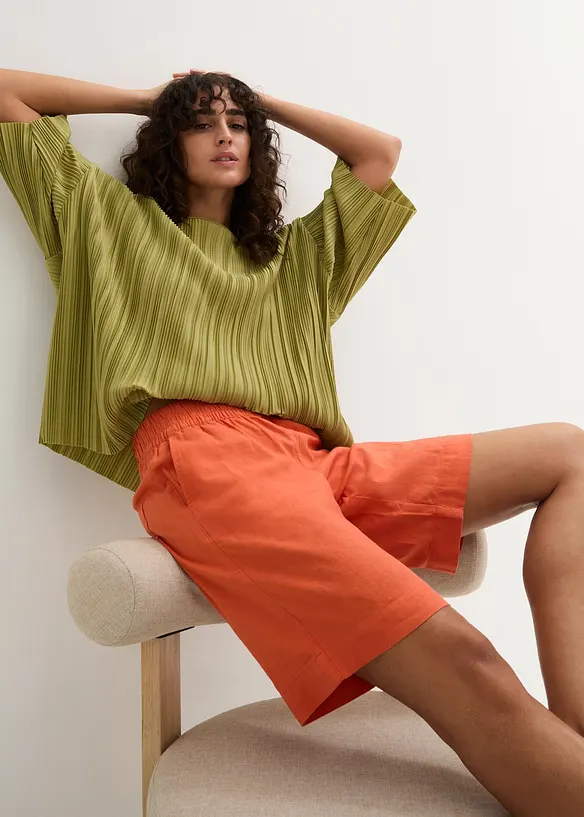 Bermudashorts i lin og viskose, bonprix