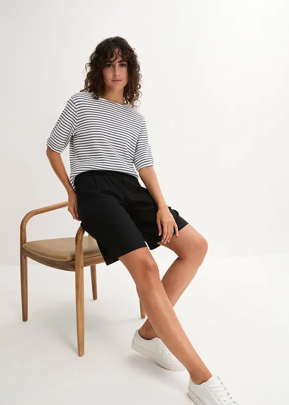 Bermudashorts i lin og viskose, bonprix