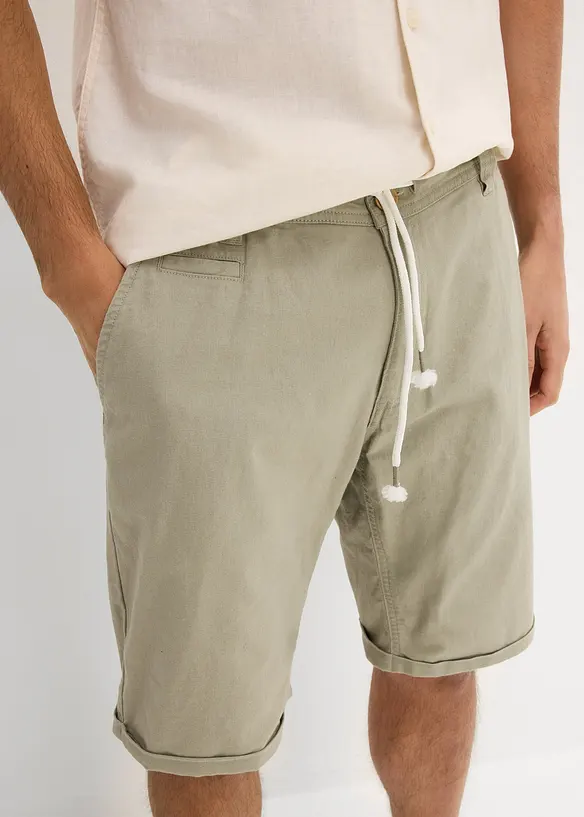 Bermudashorts i linmiks, Regular Fit, bonprix