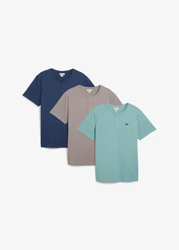 Bestefartrøye i økologisk bomull (3-pack), bonprix