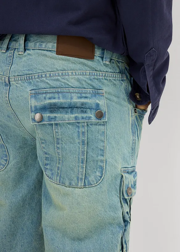 Cargo-bermudashorts i denim, Regular Fit, bonprix