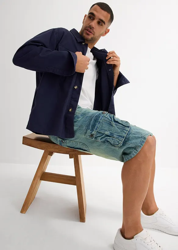 Cargo-bermudashorts i denim, Regular Fit, bonprix