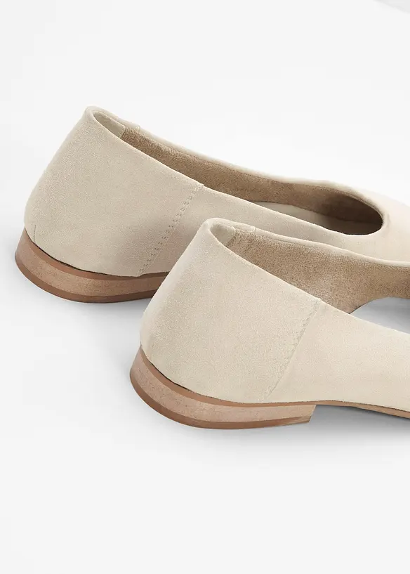 Ballerinasko i skinn, bonprix