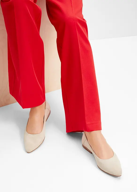 Ballerinasko i skinn, bonprix