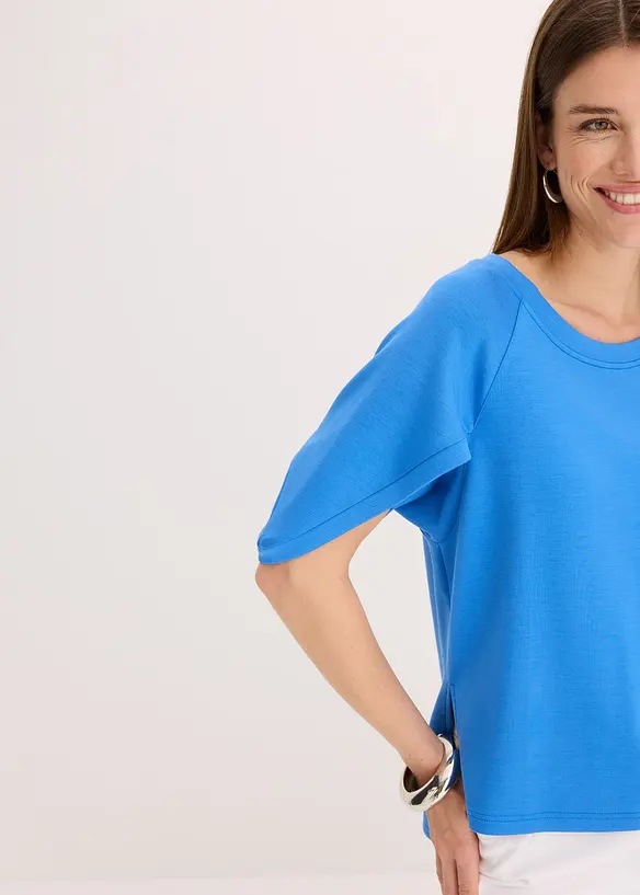 Oversized topp i lett viskosemiks, bonprix