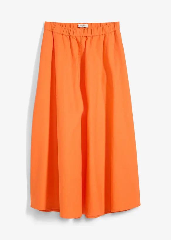 Midiskjørt i linmiks, bonprix