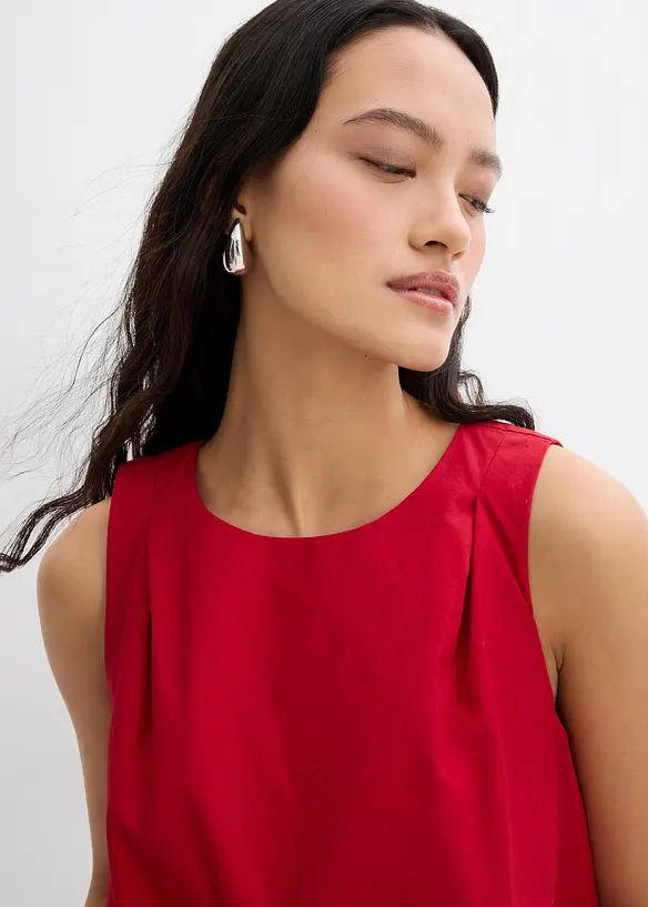 Blusetopp i 100% bomull, bonprix