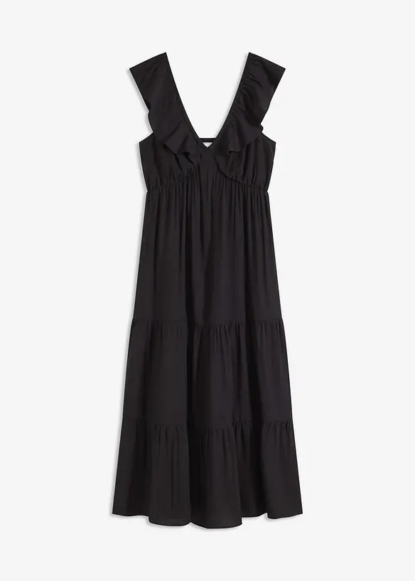 Ermeløs kjole i lett viskosemiks, bonprix