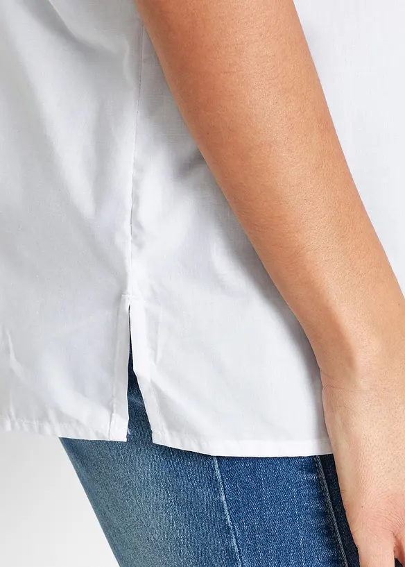 Kortermet bluse i poplin, bonprix