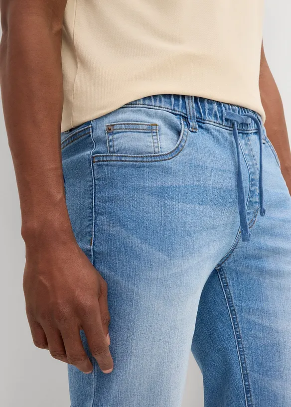 Lett Long Sweatjeans-bermuda, Regular Fit, bonprix