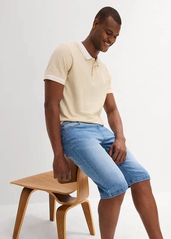 Lett Long Sweatjeans-bermuda, Regular Fit, bonprix