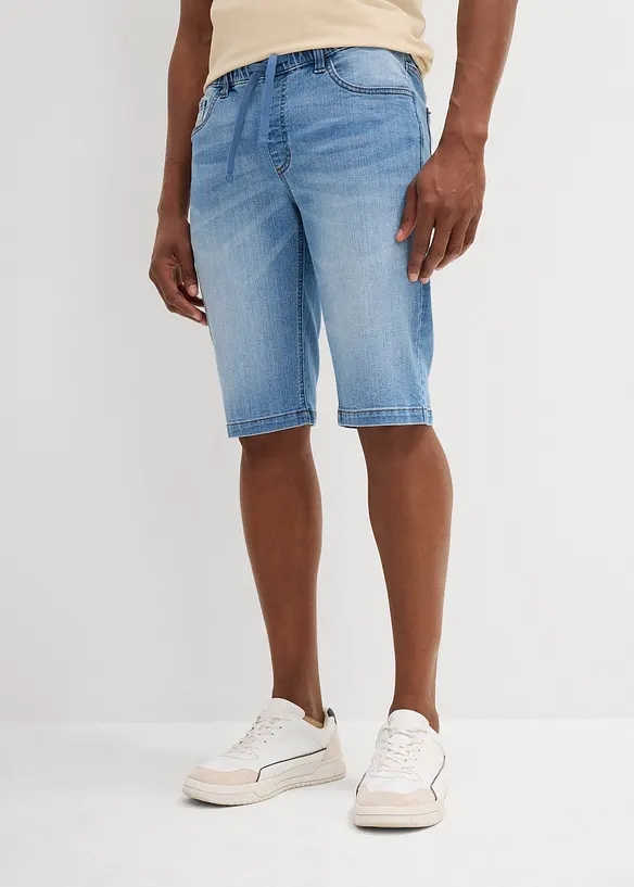 Lett Long Sweatjeans-bermuda, Regular Fit, bonprix