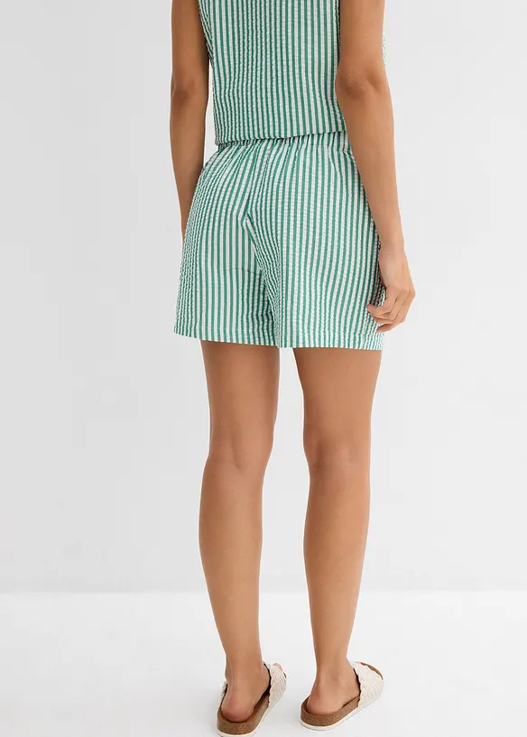 Pull on-shorts i 100% bomull med stripemønster, bonprix