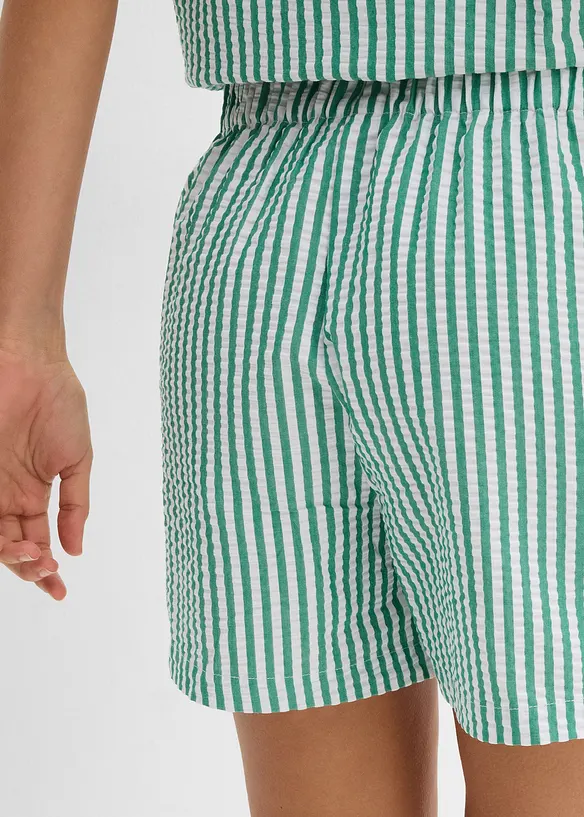 Pull on-shorts i 100% bomull med stripemønster, bonprix