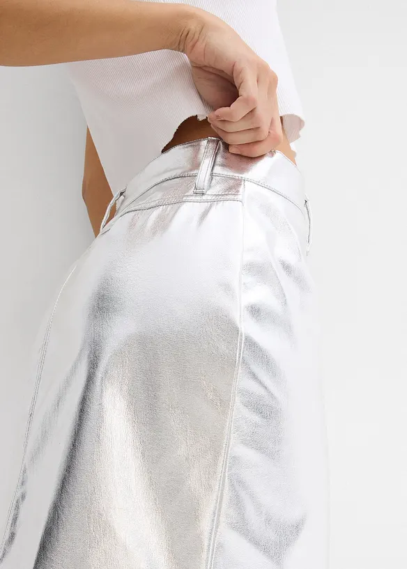 Metallic miniskjørt, bonprix