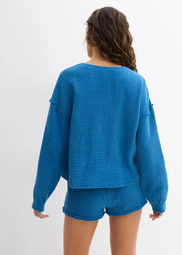 Blusetopp i ren bomull, bonprix