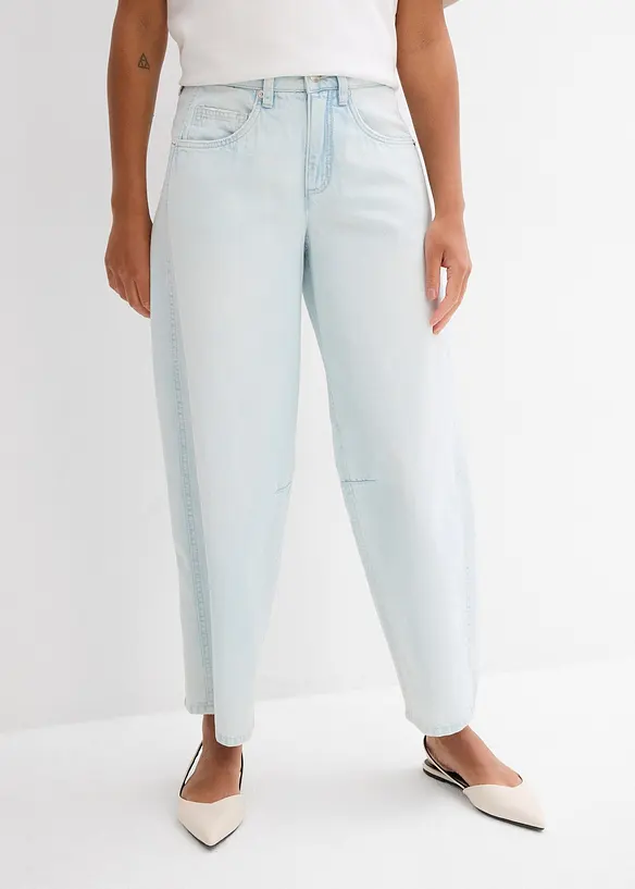 Loose Fit-jeans, Mid Waist, super soft cropped, bonprix
